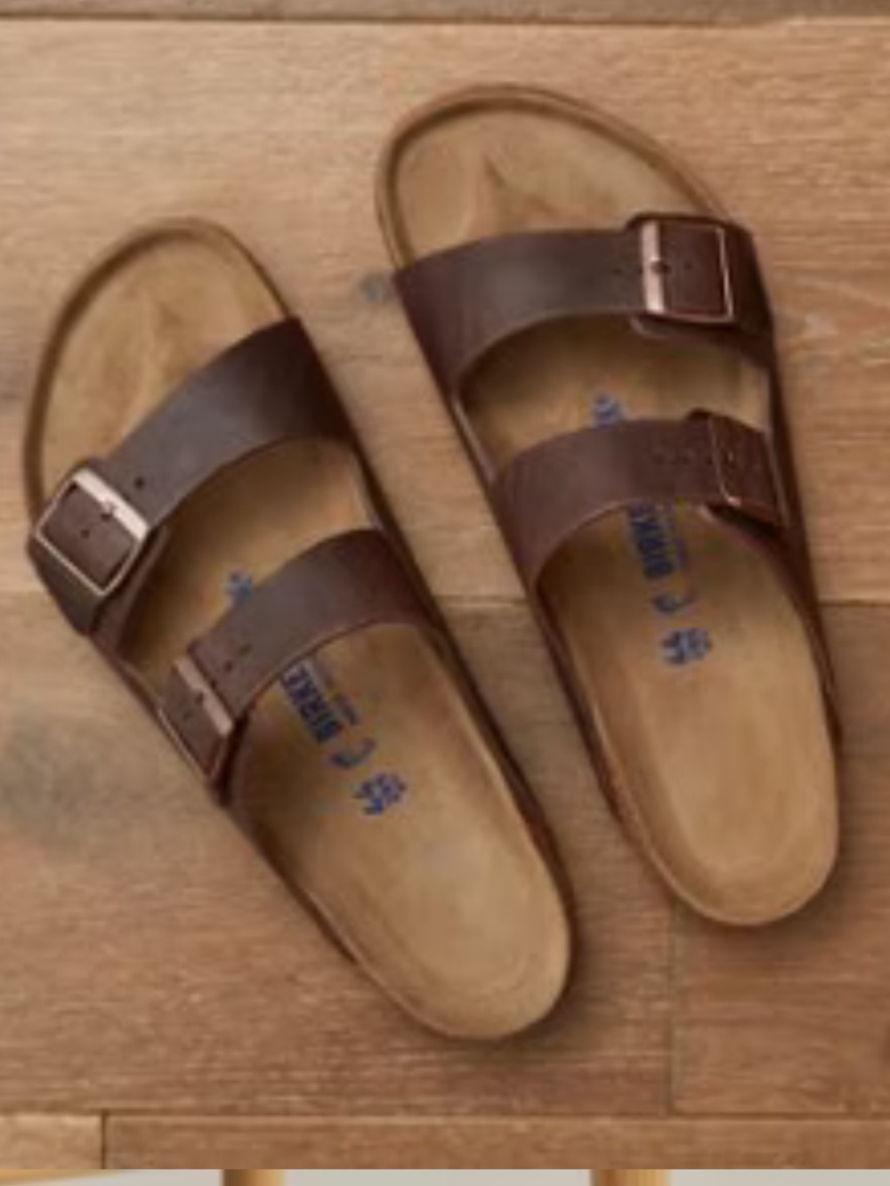 Birkenstock Arizona Soft Footbed Sandals in Habana Leather - sz 44